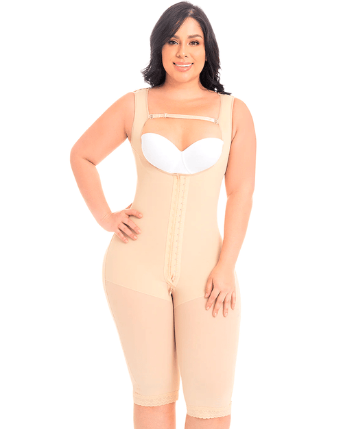 Fajas Full Body Shaper With Covered Back And Armhole Sleeves For Post Surgery