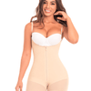 Fajas Short Girdle With Front Closure - High Compression Mid-Thigh Body Shaper for Post Surgery & Postpartum