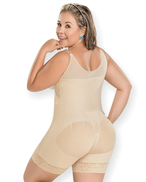 Fajas Slimming Mid Thigh Body Shaper for Women / Powernet - Beige
