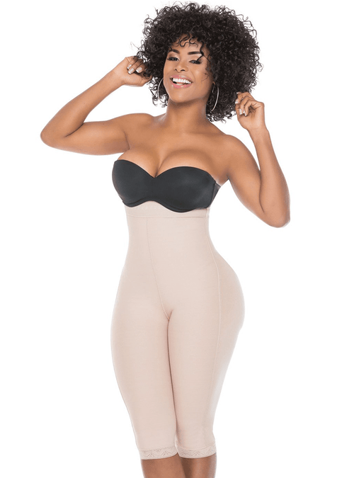 Fajas High Waist Compression Shorts For Women - Tummy Control And Thigh Shaping