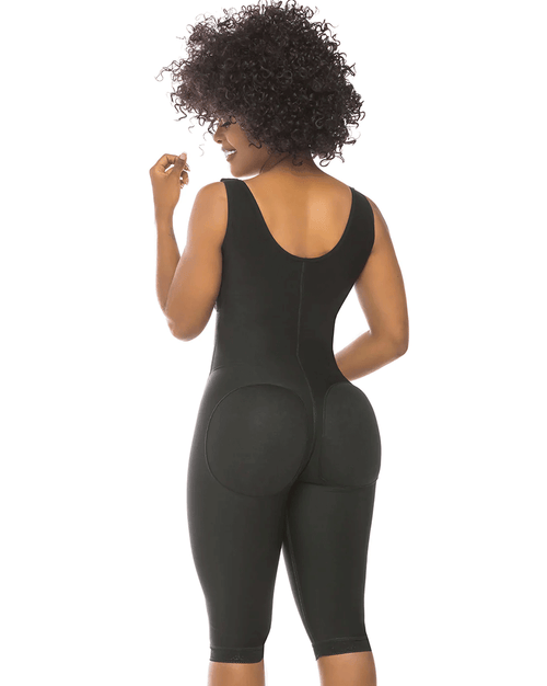 Fajas Stage 1 Post Surgery Knee Length Full Body Shaper - Size XS