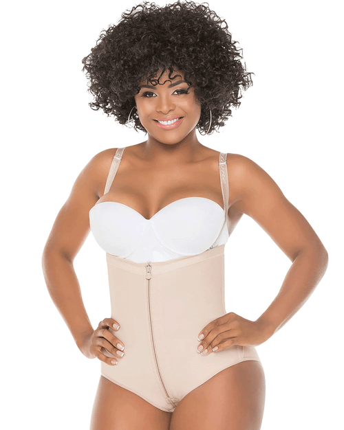 Fajas Strapless Butt Lifter Panty Bodysuit Open-Bust Tummy Control Shapewear for Women Powernet