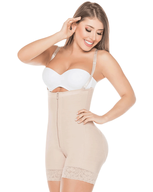 Fajas Strapless Mid Thigh Body Shaper for Women