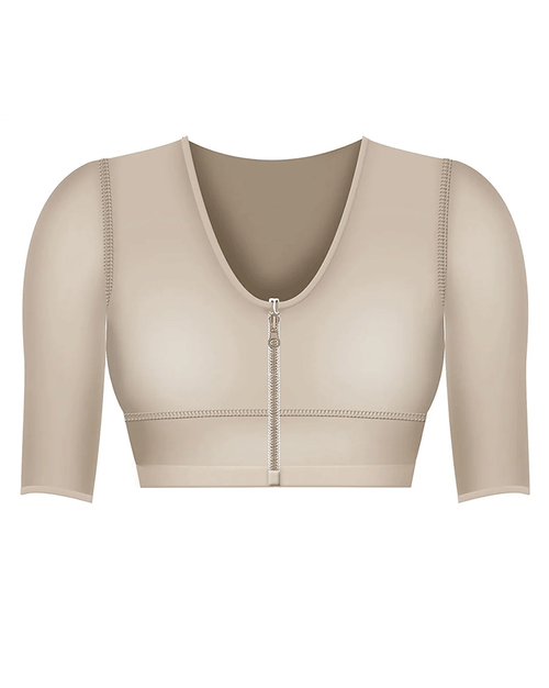 Fajas Surgical Breast Augmentation Bra with Sleeves Liposuction Arm Shaper Postsurgical Girdle for Women Powernet