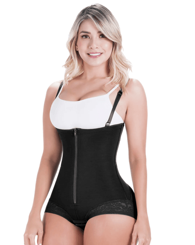Fajas Post-Op Fajas after Tummy Tuck and Lipo Open Bust Panty Shapewear Bodysuit Powernet