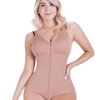 Fajas Postpartum Faja after Tummy Tuck Post-Op Open Bust Panty Shapewear Bodysuit Powernet - Mocha/Beige/Black