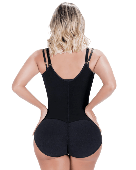 Fajas Postpartum Faja after Tummy Tuck Post-Op Open Bust Panty Shapewear Bodysuit Powernet - Mocha/Beige/Black