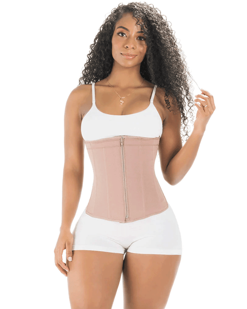 Fajas Tummy Control Waist Cincher Open Bust Girdle Daily Use Garment Powernet - Cocoa