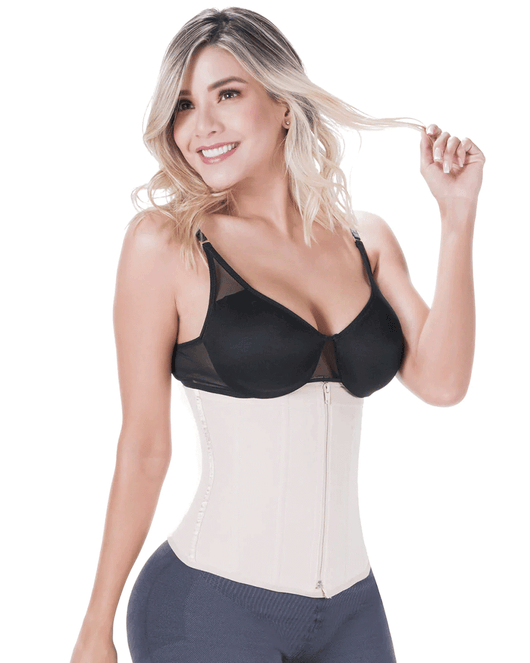 Fajas Tummy Control Waist Cincher Open Bust Girdle Daily Use Garment Powernet