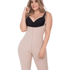 Fajas Open Bust Tummy Control Butt Lifter Knee Length Bodysuit