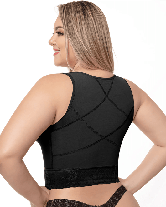 Fajas Post Op High Compression Waist Length Posture Corrector Bra