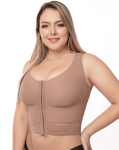 Fajas Post Op High Compression Waist Length Posture Corrector Bra