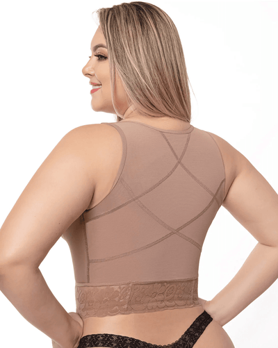 Fajas Post Op High Compression Waist Length Posture Corrector Bra