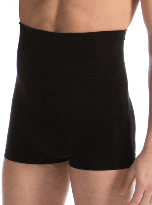 Men’s Body Shaping Cotton Boxers Elastic Waistband Back Splints