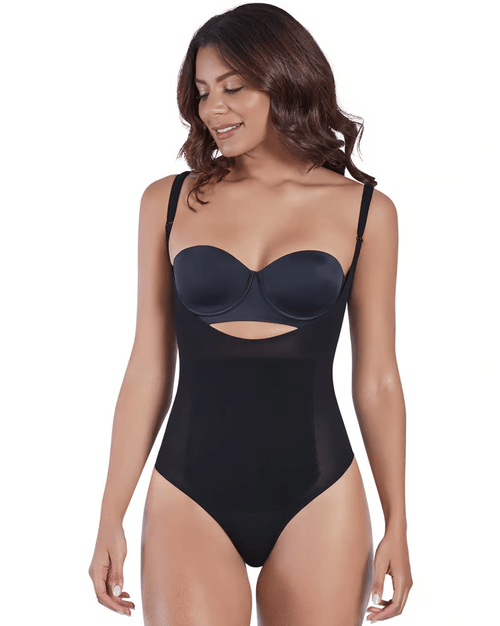 Thermal Open Bust Panty Bodysuit