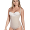 Thermal Open Bust Panty Bodysuit - Beige