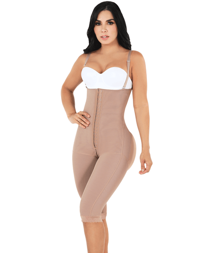 Long Bodyshaper With Covered Back And Perineal Zipper - 3011