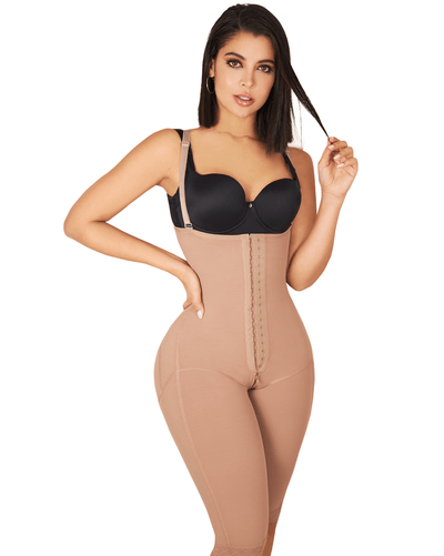 Long Bodyshaper With Covered Back And Perineal Zipper - 3011