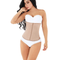 Strapless Powernet Waist Trainer with Invisible Front Zipper