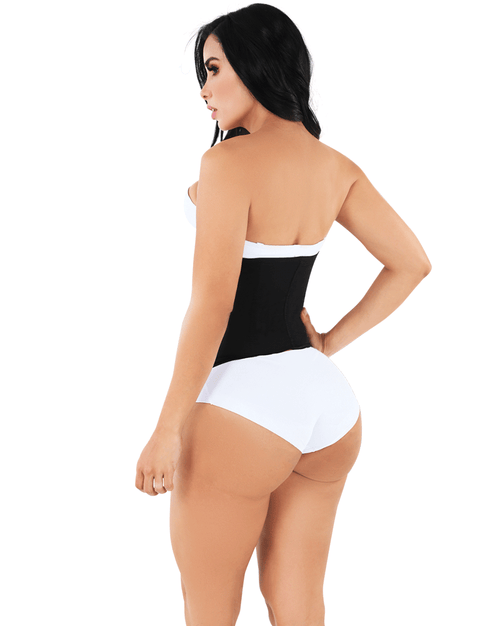 Strapless Powernet Waist Trainer with Invisible Front Zipper