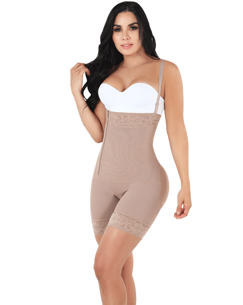 2035 Strapless Bra Shorts Bodyshaper with Lateral Zipper