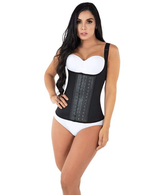 Waist Trainer With Wide Straps 5020 - High Back Vest, Firm Latex Compression