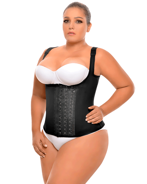 Waist Trainer With Wide Straps 5020 - High Back Vest, Firm Latex Compression