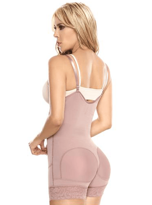 Shapewear Bodysuit High Compression Open Bust Mid Thigh