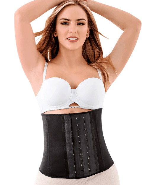 Latex Waist Trainer Cincher With 3 Rows Of Hooks For Workouts