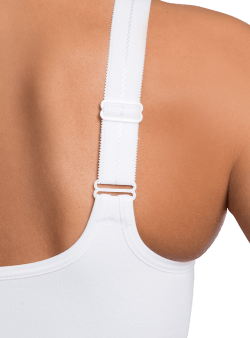 PI Active Variant - Post-Op Bra - Seamless Cotton Cups And Front Adjustable Hook And Eye Fastening