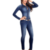 Colombian Denim Jumpsuit with Internal Fajas Girdle Control
