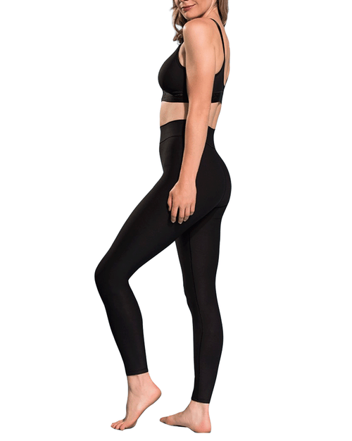 Compression Leggings with Wide Waistband TriFlex Fabric All Day Support