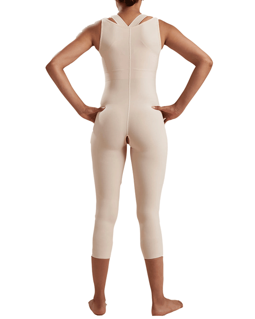 Girdle with High Back Calf-Length Coverage and Graduated Compression
