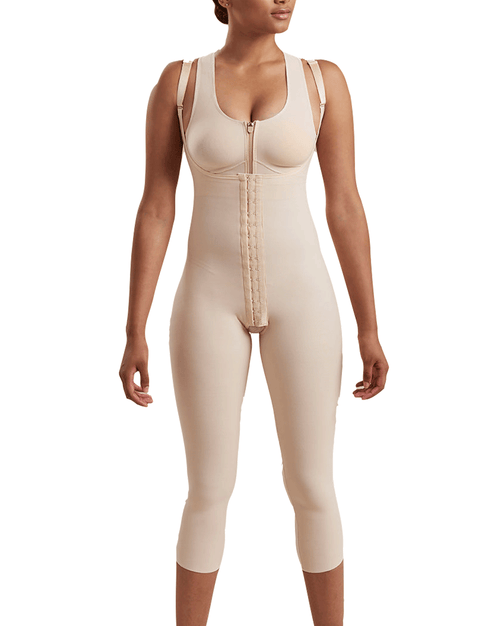 Girdle with High Back Calf-Length Coverage and Graduated Compression