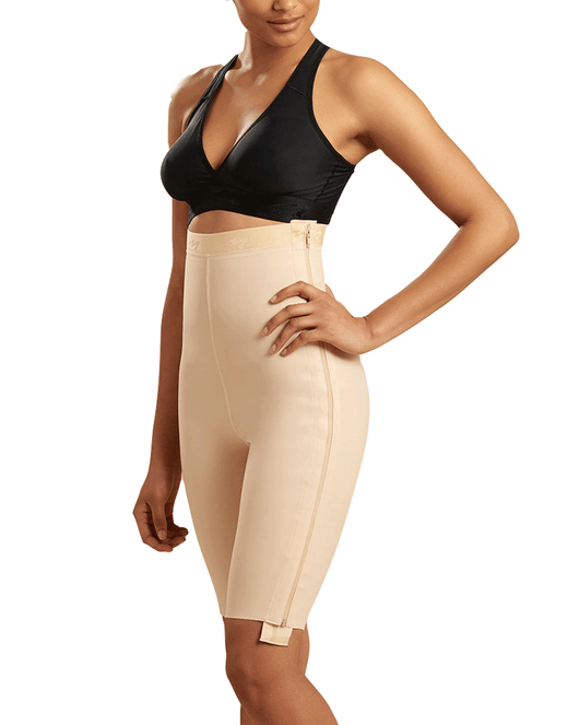 High-waist Girdle With Separating Zippers - Short Length