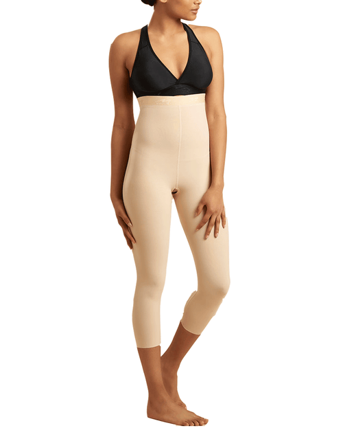 High Waist Zipperless Girdle With Calf Length Targeted Compression
