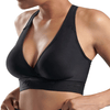 Plunge Wireless Comfort Bra with Molded Cups and Racerback Support