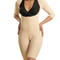 Reinforced Bodysuit with Sleeves and Layered Panels - Short Length - Black