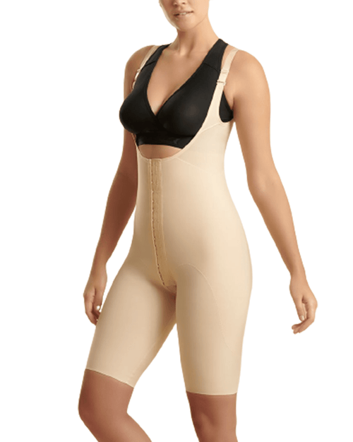 Reinforced Girdle with High-Back and Layered Panels - Short length - Beige/Black