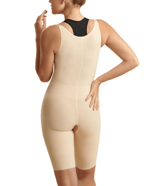 Reinforced Girdle with High-Back and Layered Panels - Short length - Beige/Black