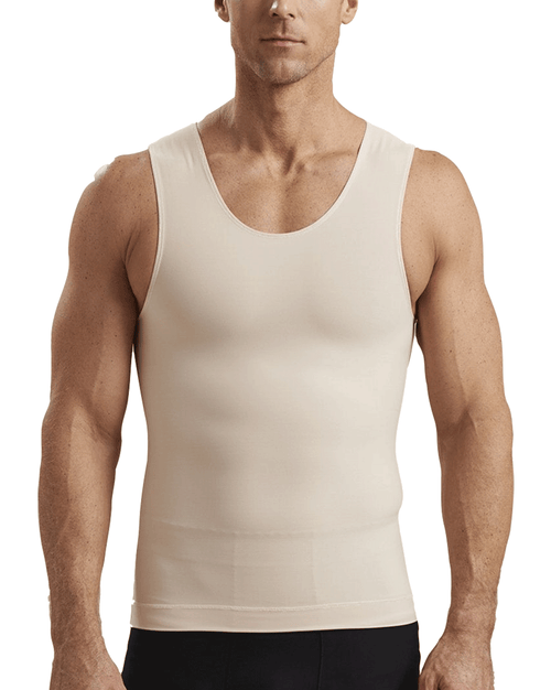 Sleeveless Tank Top - Black/Beige