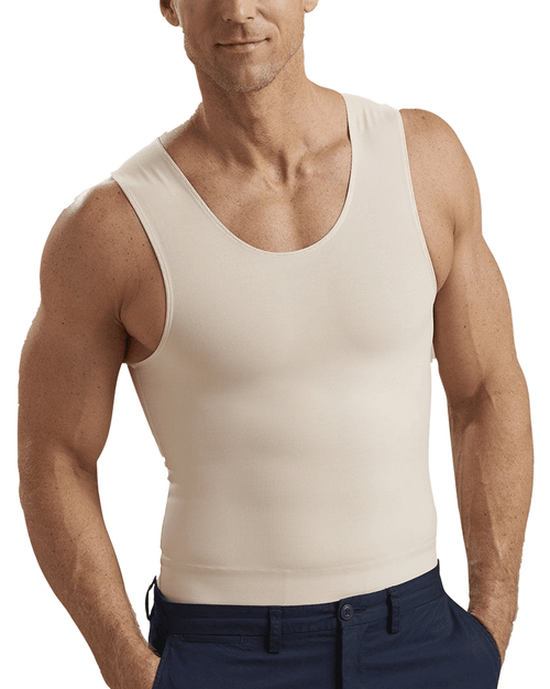 Sleeveless Tank Top - Black/Beige