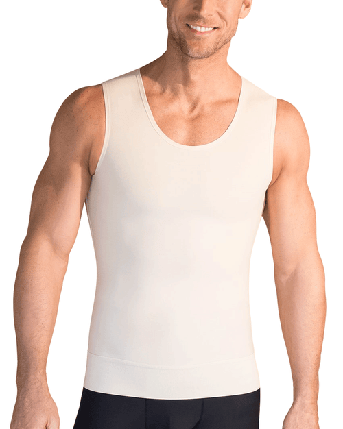 Sleeveless Tank Top - Beige/Black