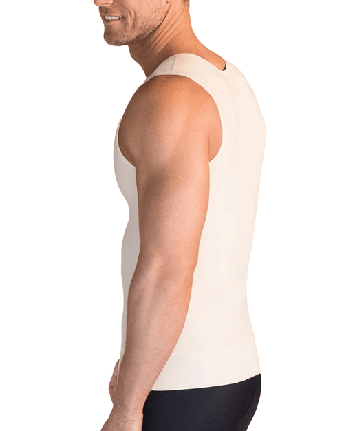 Sleeveless Tank Top - Beige/Black