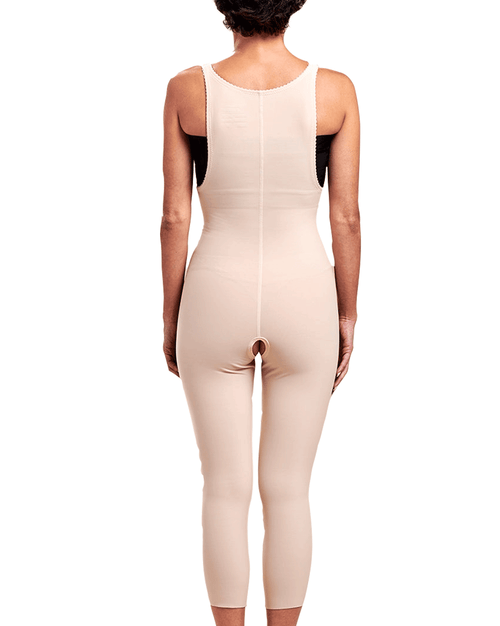 Zipperless Girdle With Suspenders - Calf Length - Beige