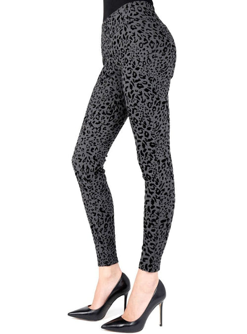 Gepardine Flocked Monochrome Cheetah Legging