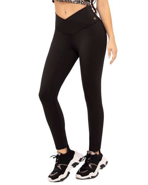Forest - High Waisted Leggins With V Cut