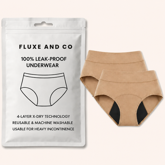 New Sizes with Improved Layers: 100% Leak-Proof Underwear (Beige color)