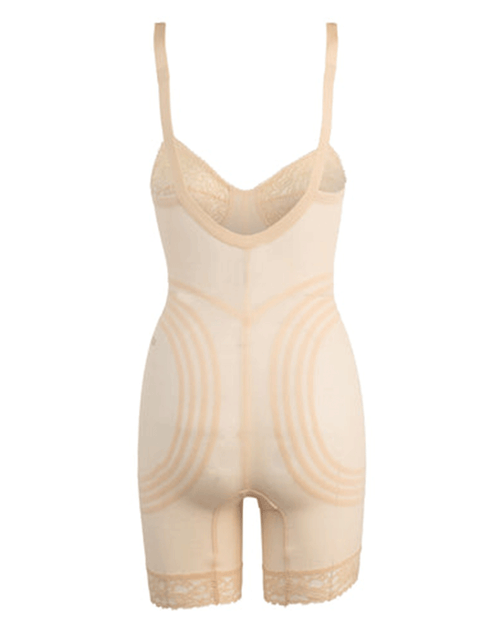 Shapewear Bodysuit with Firm Control Lace Cups and Split Crotch