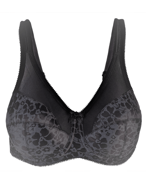 Full Figure Underwire Bra With Three-Section Cups And Extra Firm Support